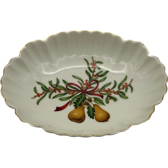 Vtg RH Macy's QUEENSBERRY Candy Relish Dish Small Bowl Royal Gallery Japan Pears - Picture 1 of 4